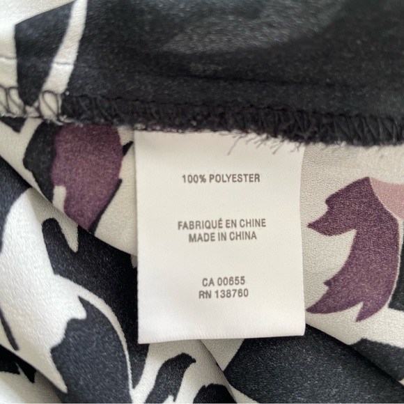 Reitmans Floral Striped Tunic Blouse Medium Side Slits Longline Lightweight - Picture 12 of 12